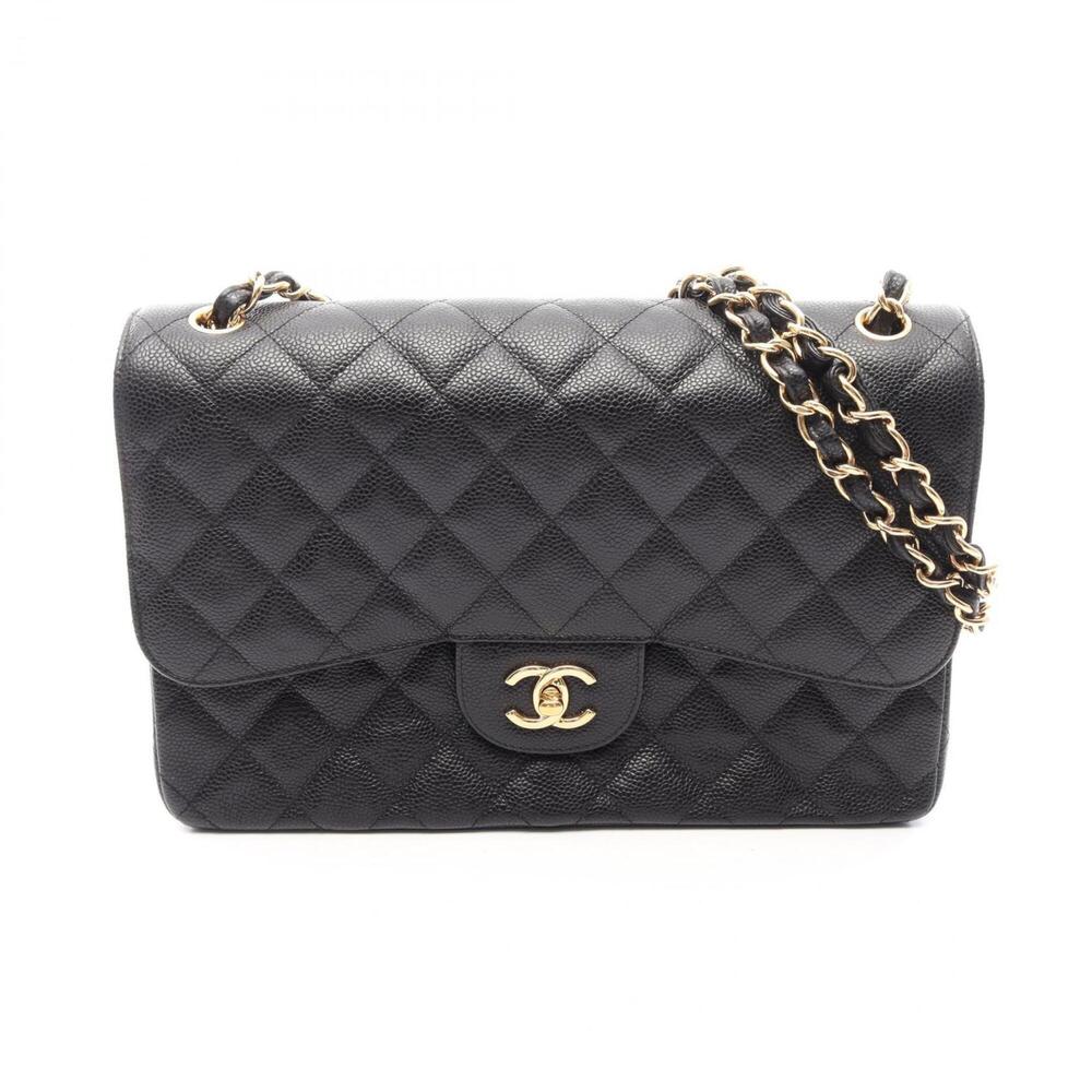 Chanel CHANEL Large Matelassé 30 Classic Double Flap Shoulder Bag Handbag Cav...